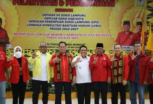 Pengukuhan Depidar VII SOKSI Lampung 2022-2027, Gubernur Arinal Berharap Jadi Energi Baru bagi Karyawan Swadiri Indonesia