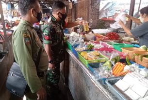 Serda Mujono Aktif Laksanakan Pengecekan Penerapan PPKM Di Pasar Joglo