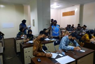 Sinergi, Polda Lampung Gelar Tes Uji Akademik Bintara di IIB Darmajaya