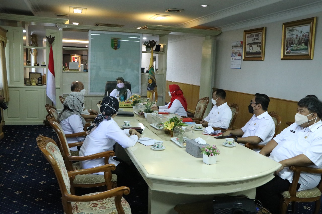 Wagub Chusnunia Menerima Audiensi Walikota Bandar Lampung Jelang Anniversary APEKSI Ke-22