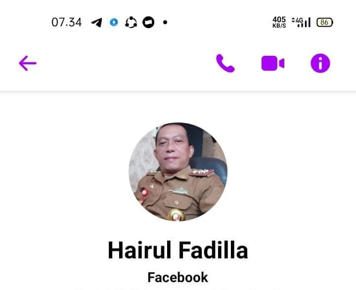 Hairul Fadila : Akun Facebook mengatasnamakan diri itu palsu