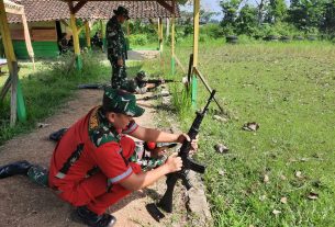 Asah Kemampuan Menembak, Prajurit Kodim 0410/KBL Laksanakan Latbak Jatri