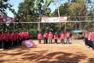 Danramil Bersama Forkopincam Ngadirojo Hadiri Pembukaan Turnamen Bola Volly Go Nyawiji Cup 2022