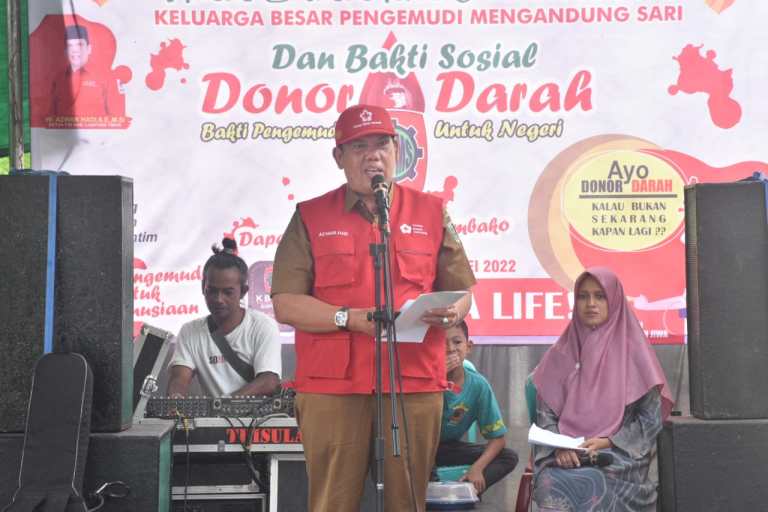 Halal Bihalal dan Baksos Donor Darah KBPMS Dibuka Wabup Lamtim Azwar Hadi