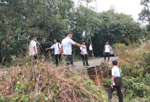 Jalan penghubung antar Tiyuh terancam putus Camat lambu kibang minta stakeholder Responsif