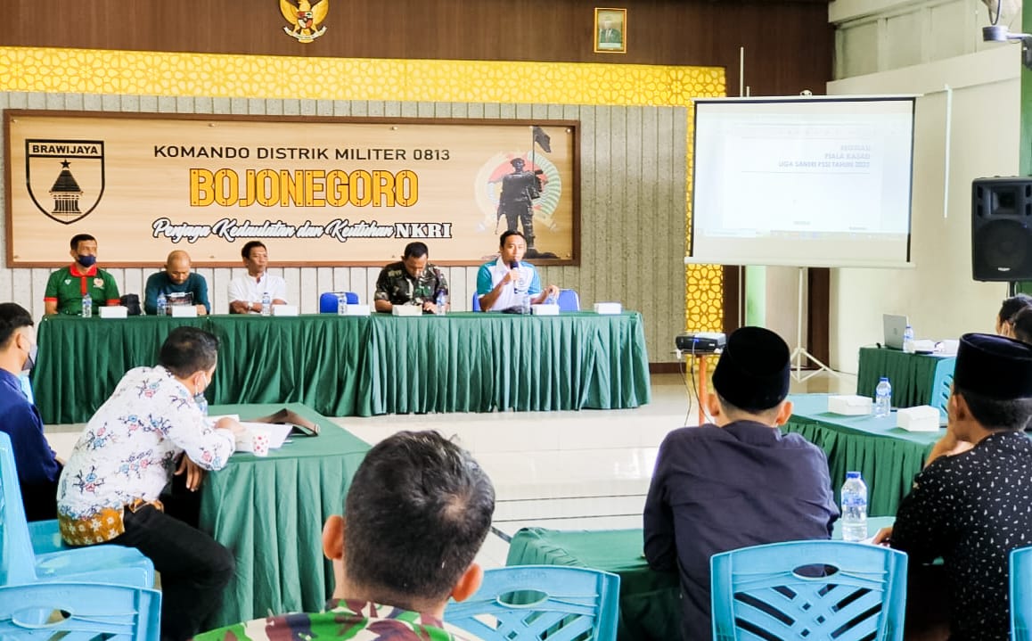 Kodim Bojonegoro Gelar Rakor Kesiapan Turnamen Liga Santri Piala KSAD