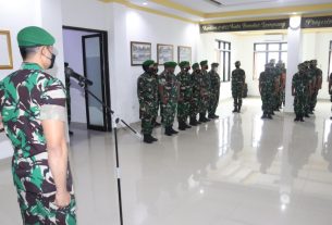 Kolonel Faisol Izuddin Pimpin Acara Korp Raport Penerimaan Perwira Baru Di Satuan Kodim 0410/KBL