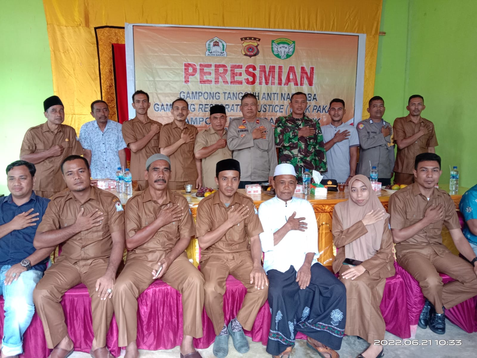 Komitmen Danramil 03/Kaway XVI Dukung Kampung Tangguh Bersinar Menuju lndonesia Bebas Narkoba