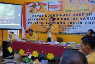 Yel "Bangkit, Jaya, Menang!" Menggema di Rakorda Hanura Lampung