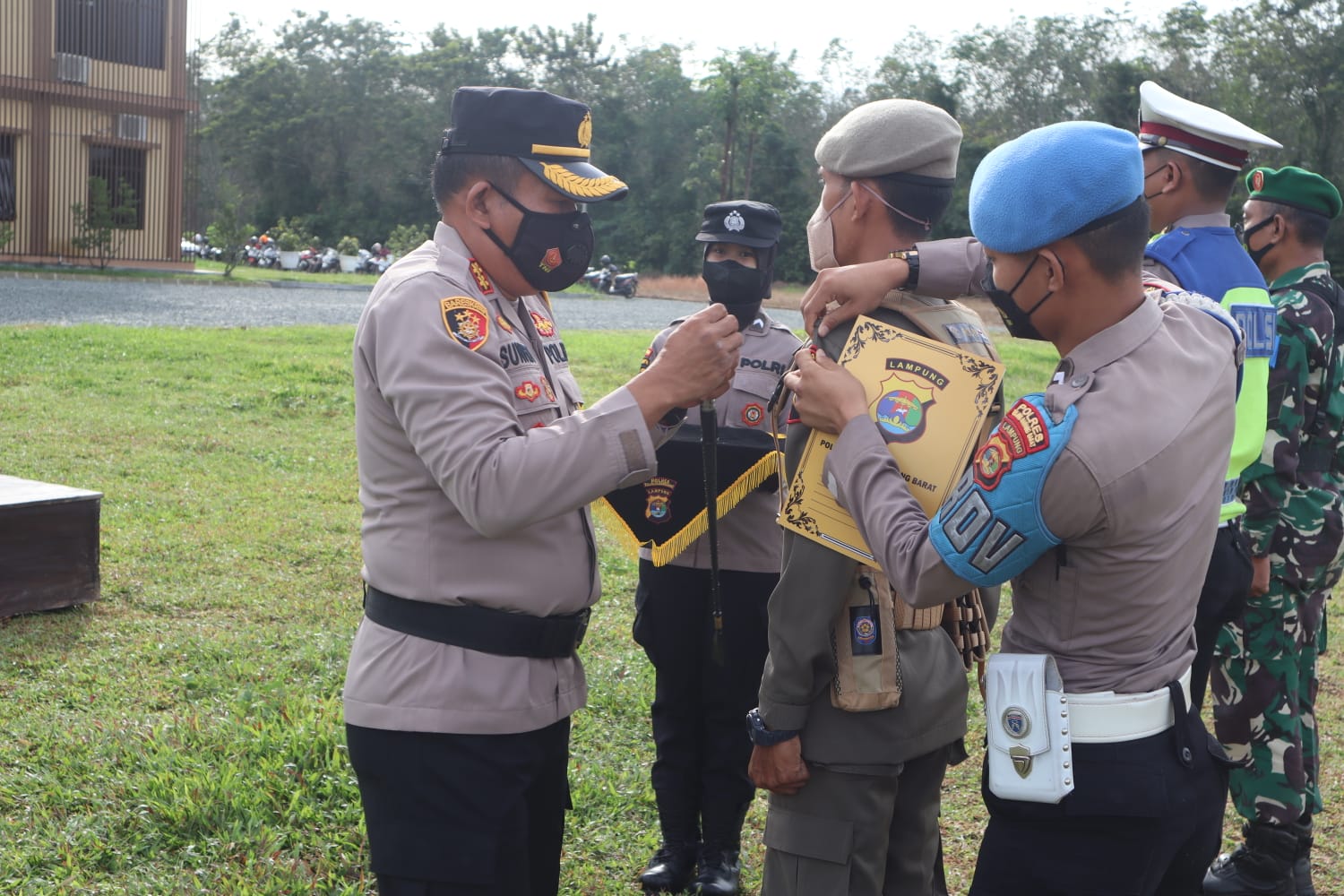 Polres Tubaba Gelar Pasukan Ops Patuh Krakatau 2022.