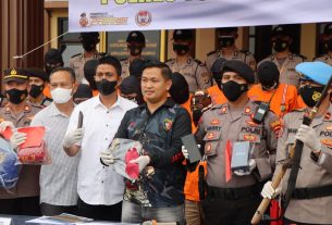 Polres Tubaba Gelar Press Release Hasil Ops Sikat Krakatau 2022.