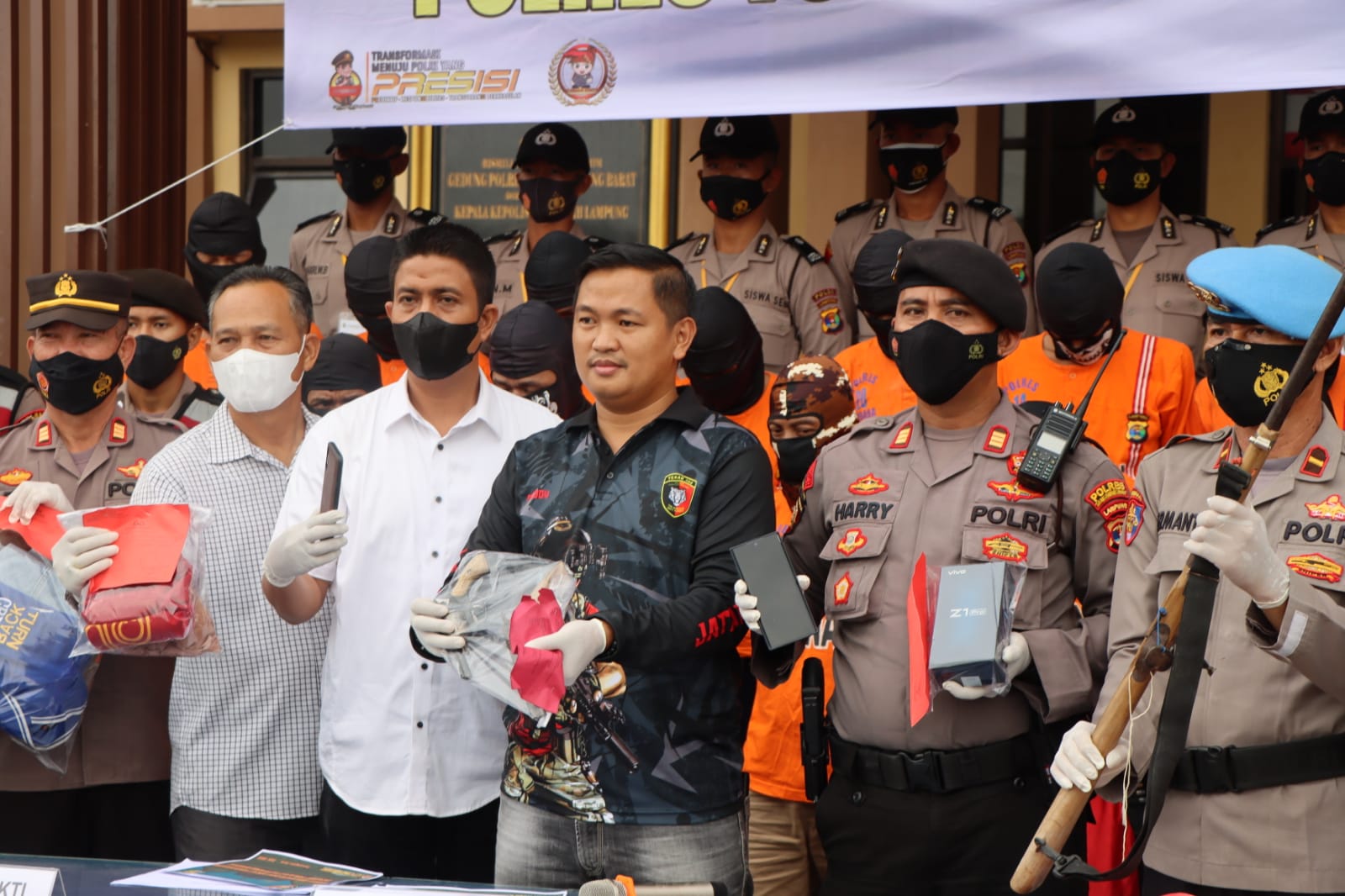 Polres Tubaba Gelar Press Release Hasil Ops Sikat Krakatau 2022.