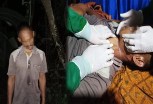 Polsek Banjar Agung Olah TKP Penemuan Mayat di Pohon Rambutan