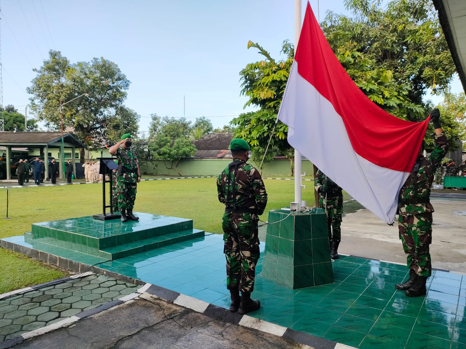 Pupuk Jiwa Juang Dan Patriotisme Prajurit, Kodim 0735/Surakarta Gelar Upacara Bendera