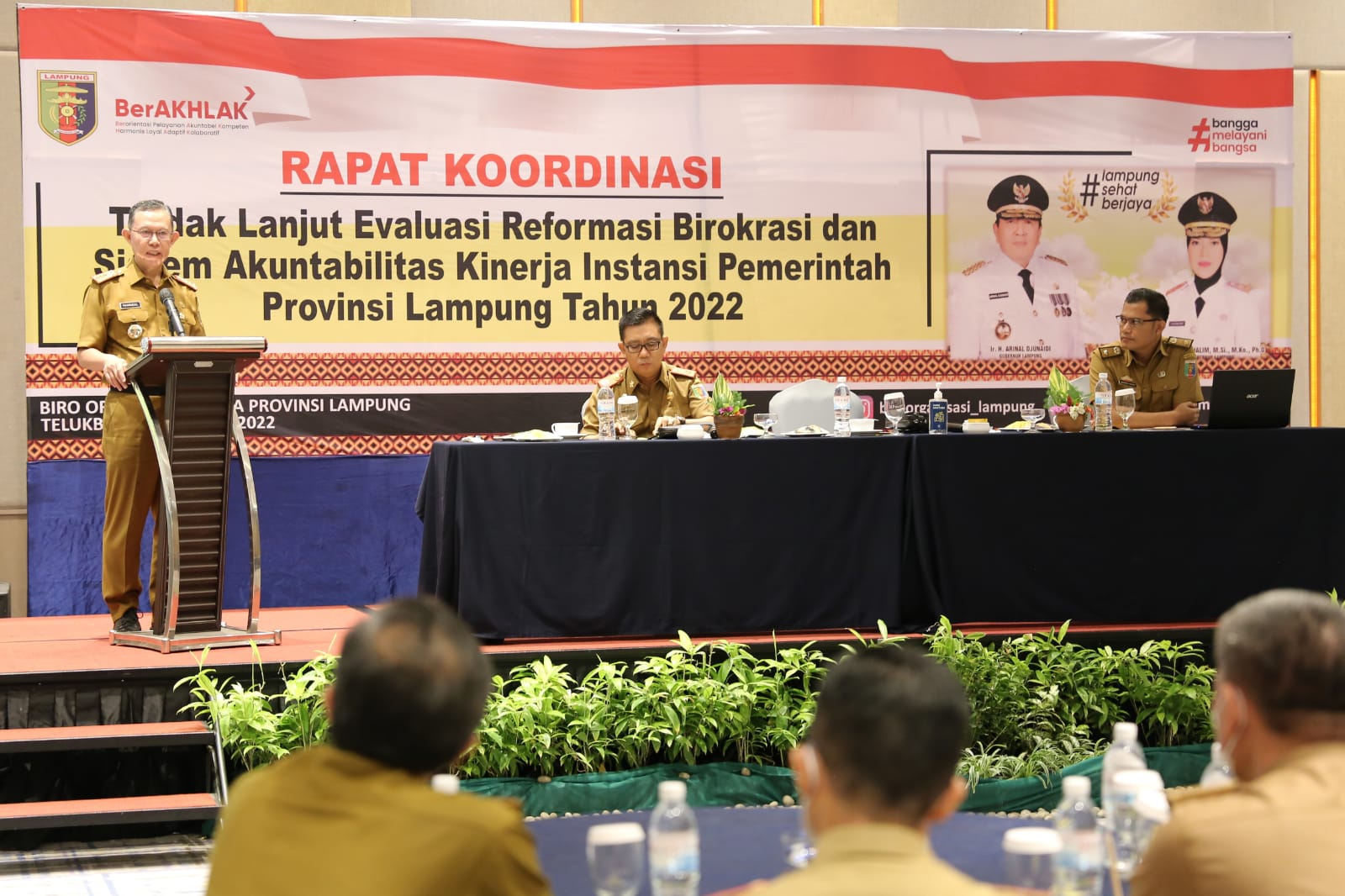 Rakor Evaluasi Reformasi Birokrasi dan SAKIP 2022, Gubernur Arinal Minta Seluruh Satker Tingkatkan Keseriusan dalam Menyusun Program Prioritas