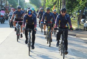 Tingkatkan Ketahanan Fisik, Dandim 0735/Surakarta Gowes Bersama Anggota