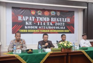 Dandim Boyolali Pimpin Rapat Pelaksanaan TMMD Reguler ke 114 Desa Jerukan