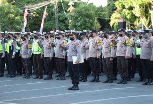 Gelar Apel Kesiapan Pengamanan, Polresta Bandar Lampung Himbau Malam Takbiran Tak Ada Pawai
