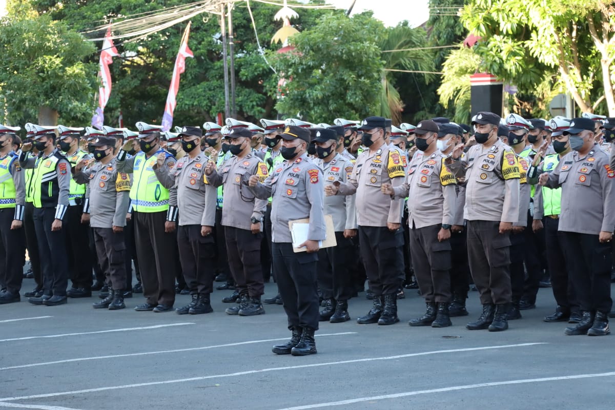 Gelar Apel Kesiapan Pengamanan, Polresta Bandar Lampung Himbau Malam Takbiran Tak Ada Pawai