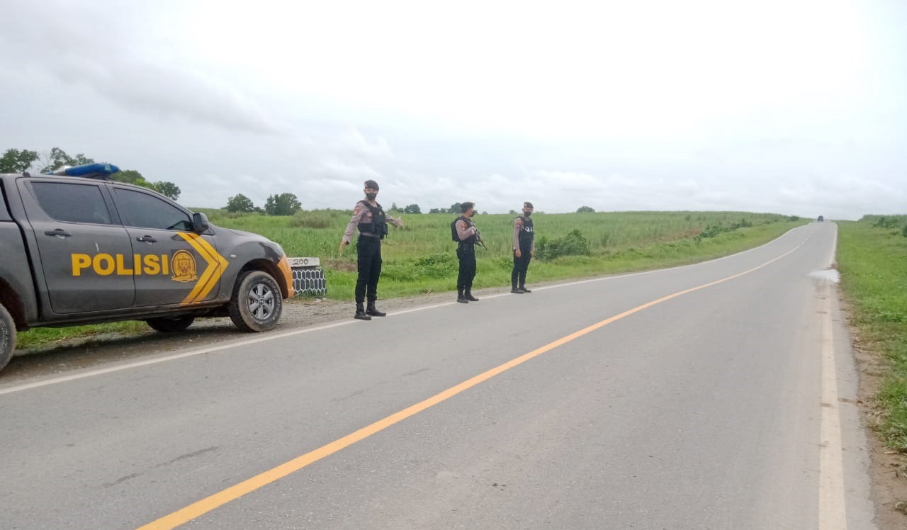 Lokasi Rawan Kecelakaan Jadi Sasaran Patroli Samapta Polres Tulang Bawang