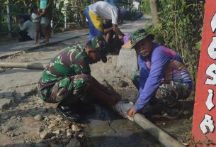 Panjangkan Sambungan Permudah Kebutuhan Air Di TMMD