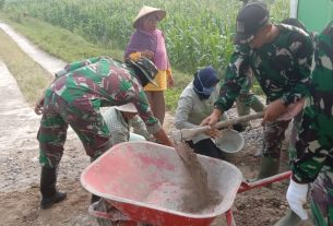 Penuh Semangat, Para Srikandi Bantu Kerja TMMD Reguler ke-114