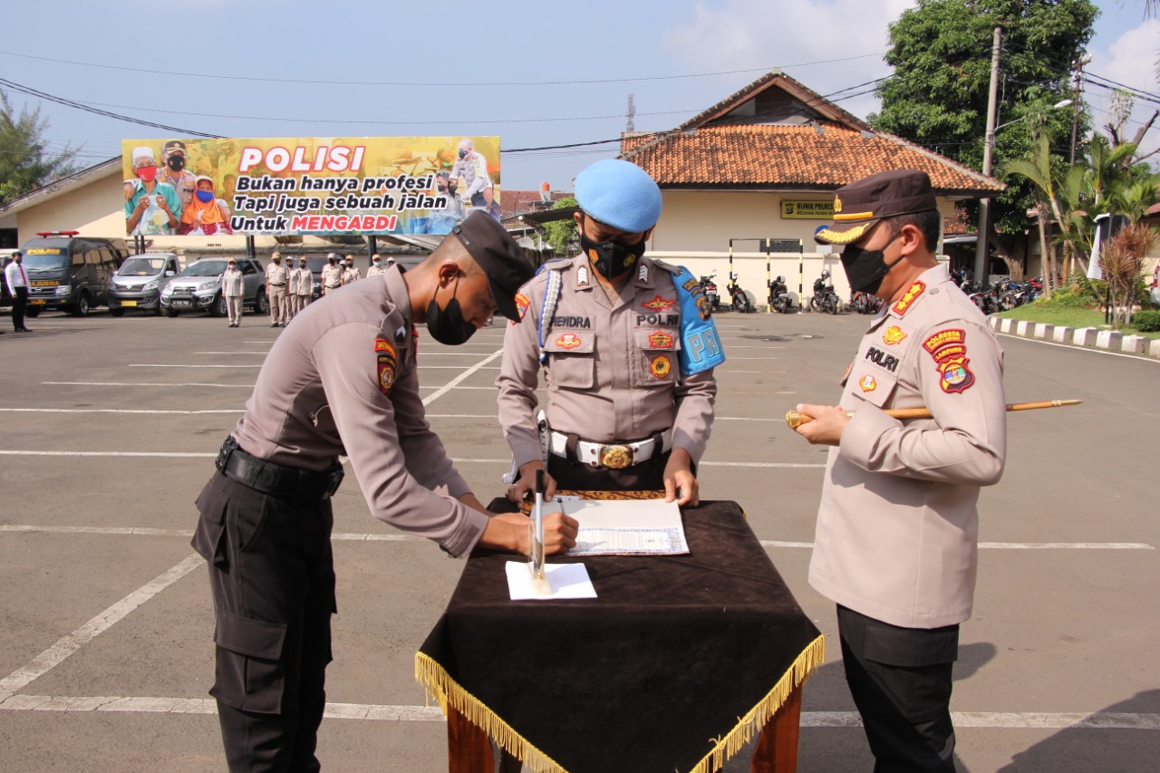 Polresta Bandar Lampung Sambut Bintara Remaja Brigadir Polri T.A. 2022
