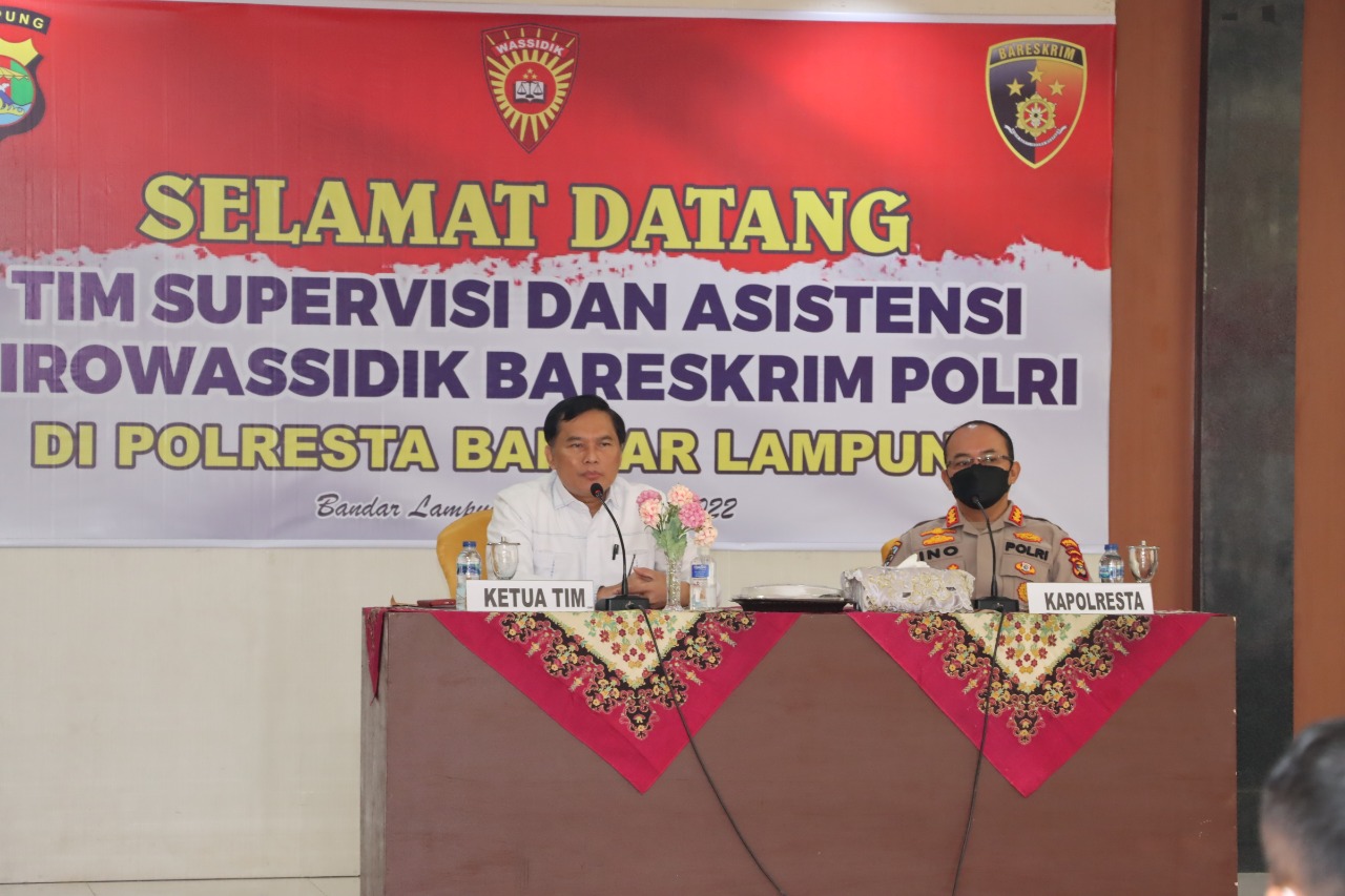 Polresta Bandar Lampung Terima Kunjungan Tim Supervisi