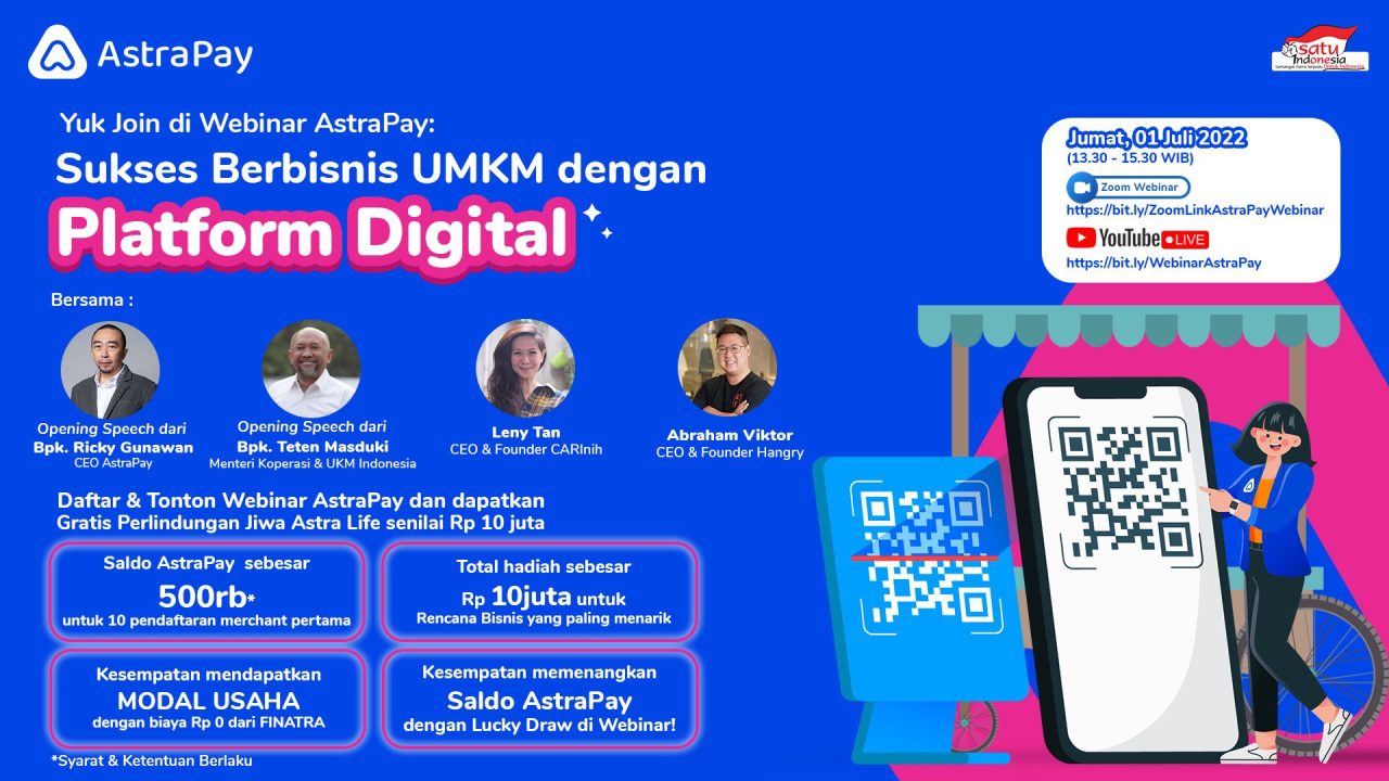 Menteri Koperasi dan UKM Apresiasi AstraPay dalam Gerakan Mendukung UMKM Mengoptimalisasi Platform Digital