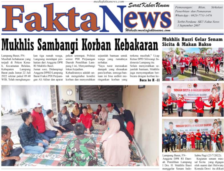 SURAT KABAR UMUM FAKTA Edisi 643- 27 Juli 2022