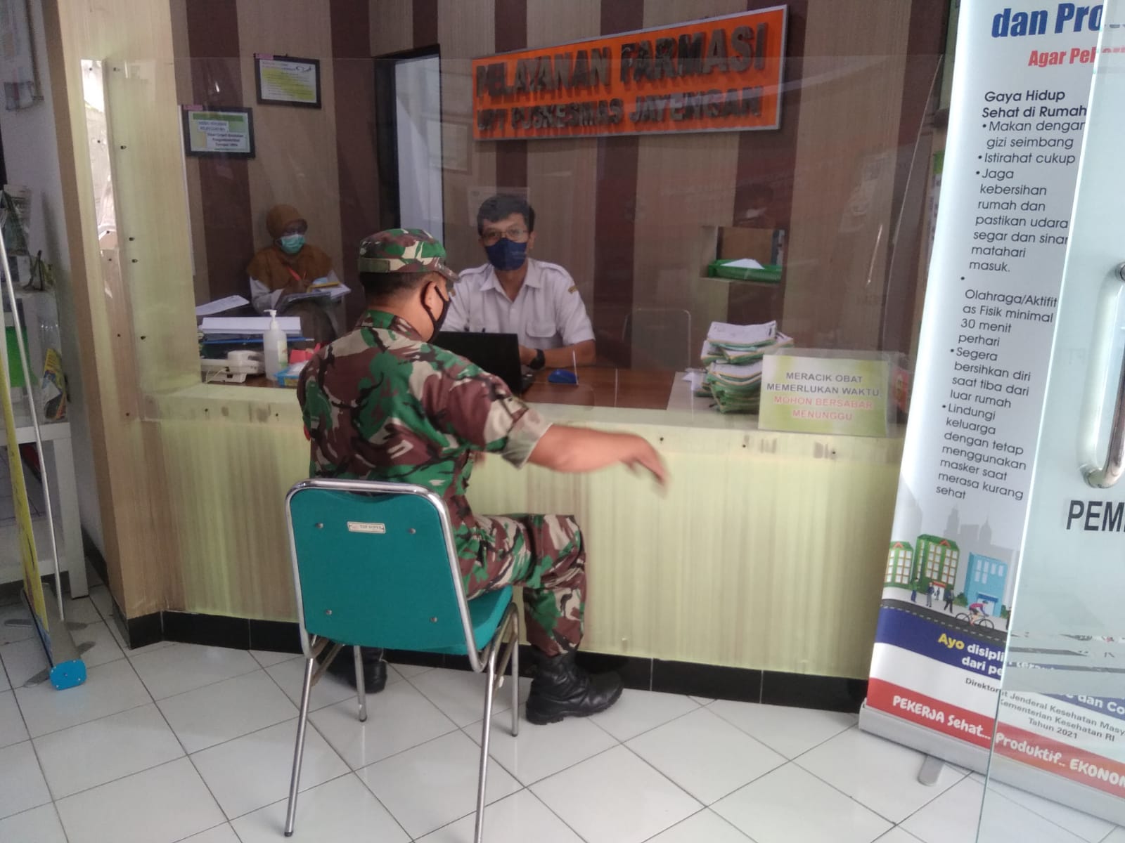Sertu Rohmad PPKM UPTD Puskesmas Jayengan