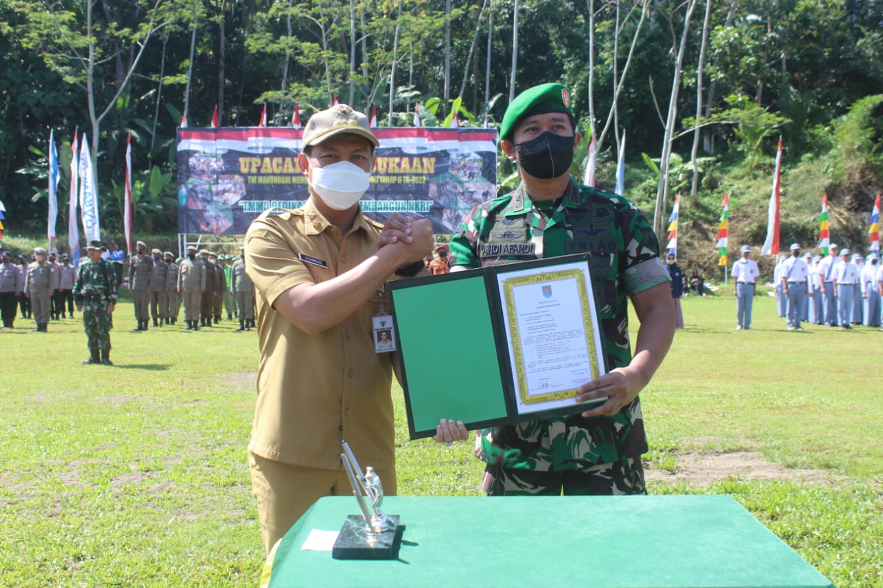 Kodim 0703 Cilacap Gelar Upacara Pembukaan TMMD Sengkuyung Tahap II Tahun 2022