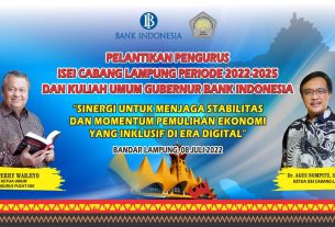 Besok, Pengurus ISEI Cabang Lampung Periode 2022-2025 Dilantik