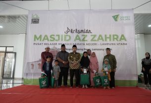 Peresmian Masjid Az-Zahra Berlangsung Khidmat Bersama Wakil Bupati Lampung Utara