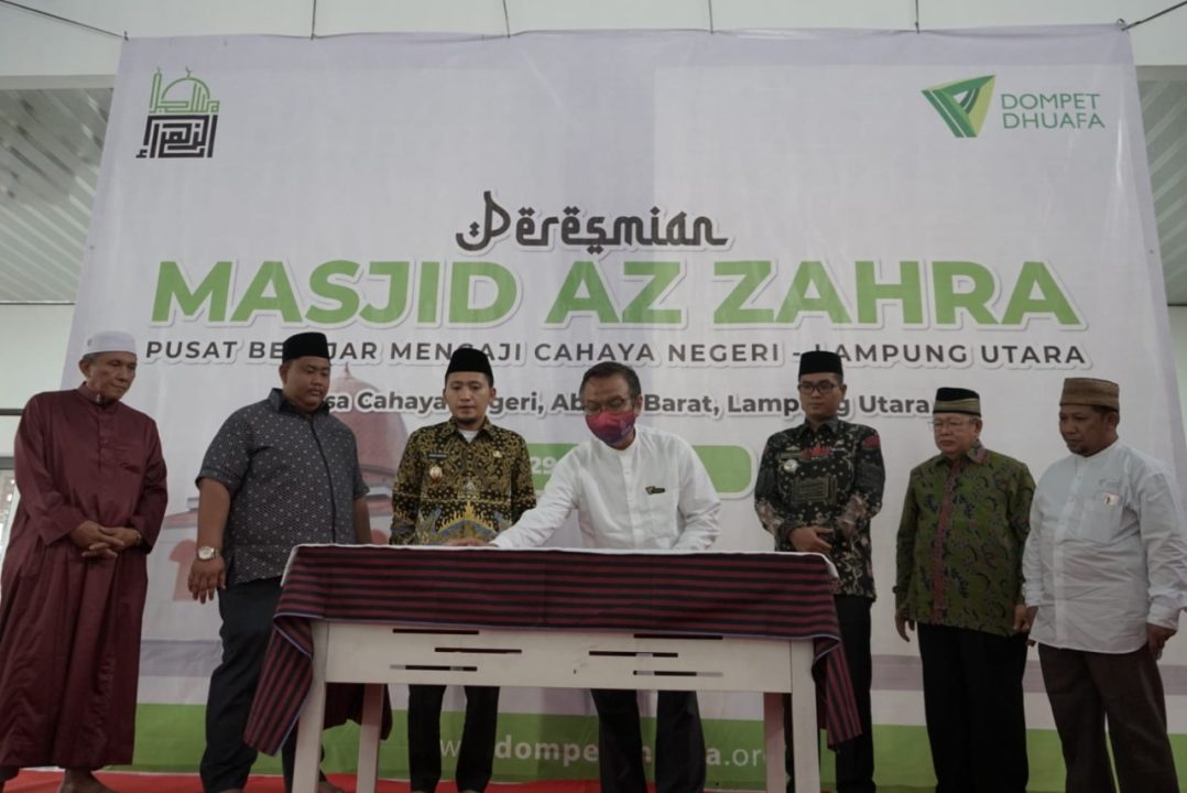 Peresmian Masjid Az-Zahra Berlangsung Khidmat Bersama Wakil Bupati Lampung Utara