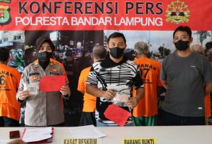 Asyik Judi Leng, 5 Pria Ditangkap Sat Reskrim Polresta Bandar Lampung