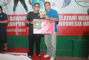 Dandim 0426/TB bersama Danlanud Pangeran M.Bun Yamin Rebut Juara 3 Tenis Lapangan