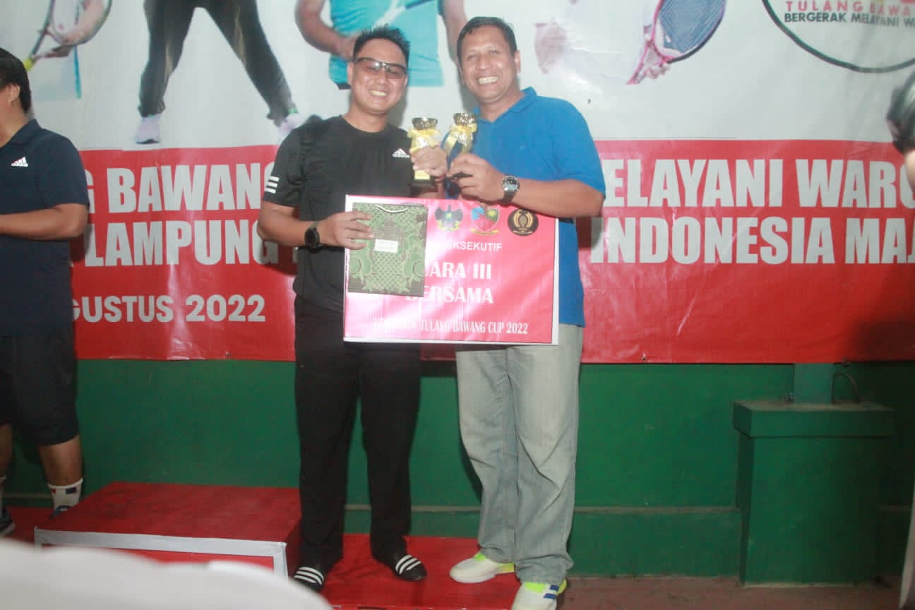 Dandim 0426/TB bersama Danlanud Pangeran M.Bun Yamin Rebut Juara 3 Tenis Lapangan