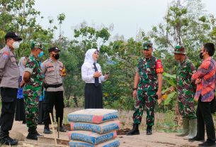 Dandim Sragen cek cor jalan program TMMD Kodim Sragen, ini hasilnya..