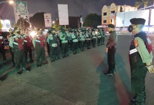 Jamin Rasa Aman, Sat Samapta Polresta Bandar Lampung Laksanakan patroli Gabungan