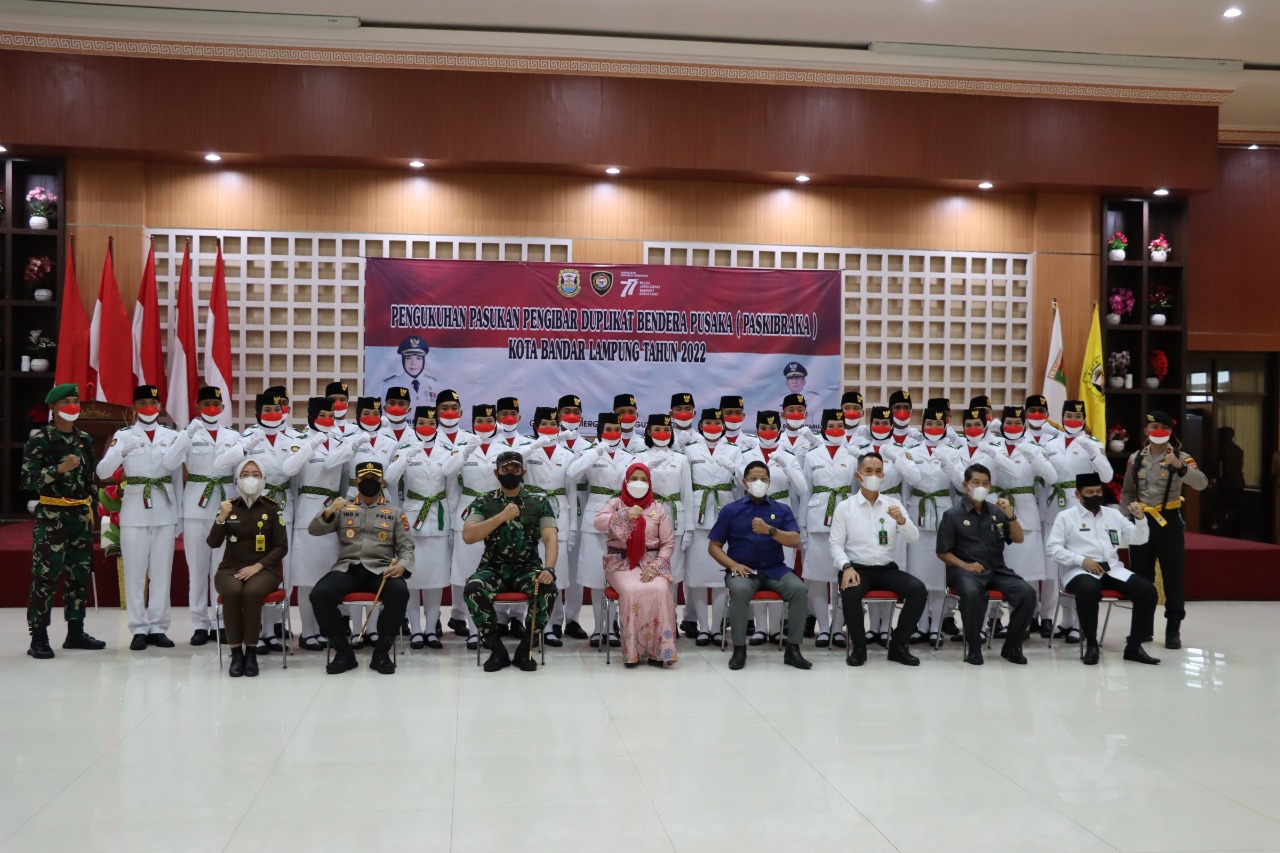 Kapolresta Bandar Lampung Hadiri Pengukuhan Paskibraka Tahun 2022