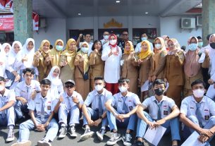 Ketua PMI Provinsi Lampung Buka Kegiatan Bakti Sosial Donor Darah Dalam Rangka HUT Lampung Post ke-48