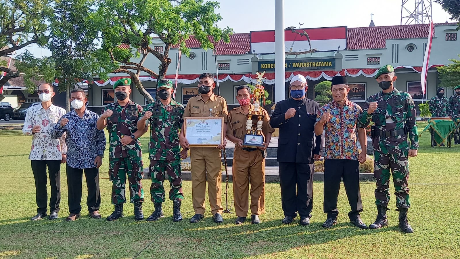 Mantap !! Kelurahan Sidoharjo Keluar Sebagai Pemenang, Wakili Korem 074/Warastratama Maju Berlaga Di Lomba Kampung Pancasila Tingkat Provinsi