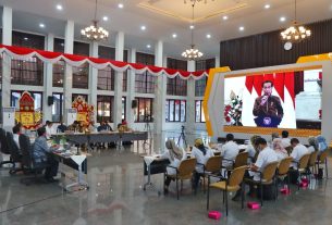 Pemprov Lampung Mengikuti Rakor Pengendalian Inflasi Tahun 2022 Secara Virtual Bersama Pemerintah Pusat