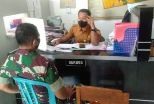 Pererat Silaturahmi, Babinsa Kunjungi Perangkat Desa