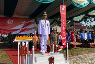 Peringatan HUT RI Ke-77 Kecamatan TBU di Pusatkan di Tiyuh Karta Raharja