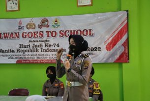 Sambut Hut Polwan ke-74, Polwan Polresta Bandar Lampung, Goes To School