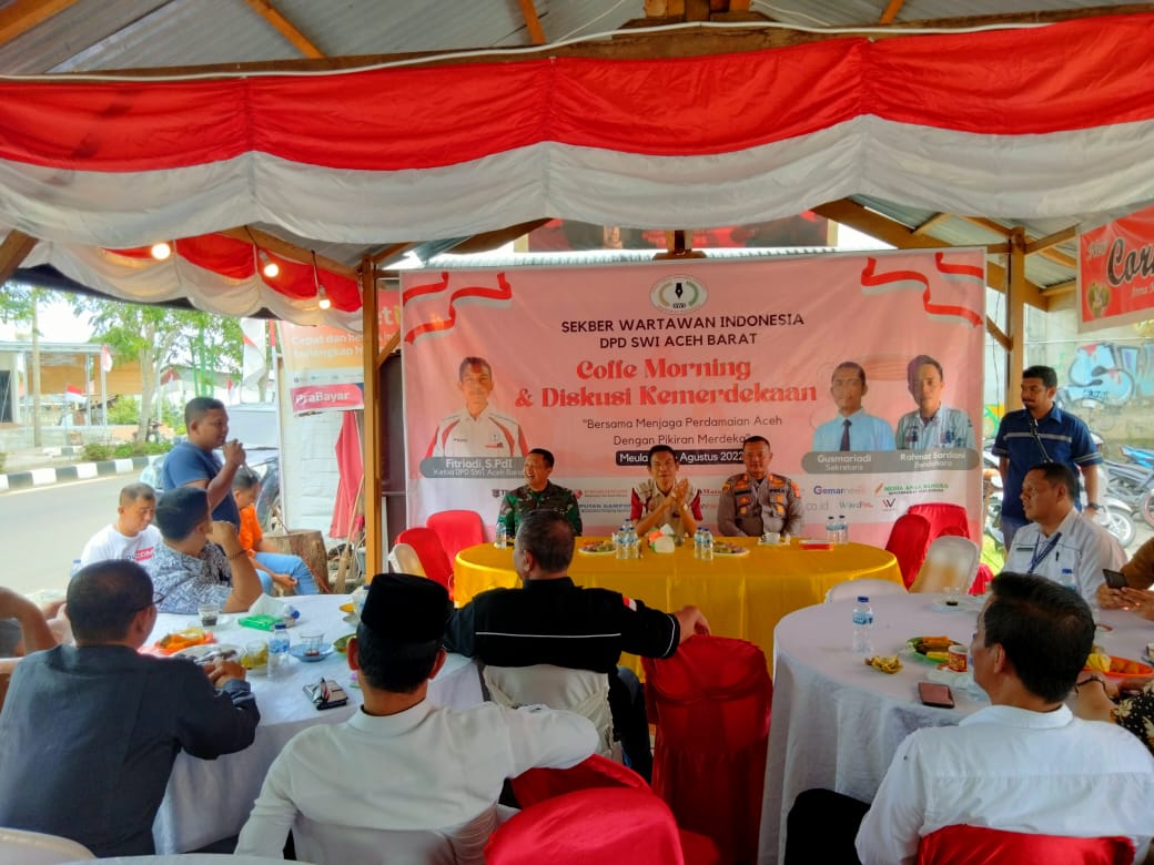Sehari Sebelum Hari Kemerdekaan, Dandim 0105/Abar lkuti Diskusi Kemerdekaan Yang Digelar SWI Aceh Barat