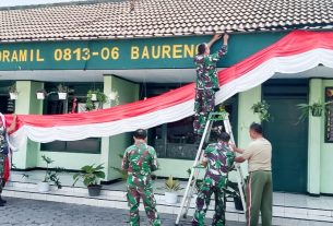 Semangat Menyemarakan Hari Kemerdekaan, TNI di Bojonegoro serentak Hiasi Pangkalan