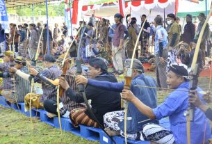 Semarakkan HUT RI Ke-77 Dan Lestarikan Budaya Daerah, Kodim 0735/Surakarta Gelar Lomba Jemparingan Tingkat Nasional